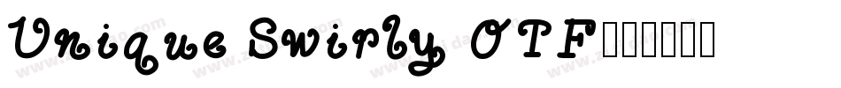 Unique Swirly OTF字体转换